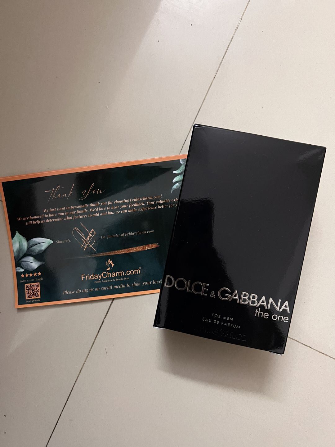 Customer photo review of Dolce & Gabbana The One Eau De Perfume For Men