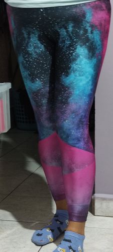 Customer photo review of Leggings Deportivos Mujer Estampado Constelación Multicolor -  TFIT PRO 673