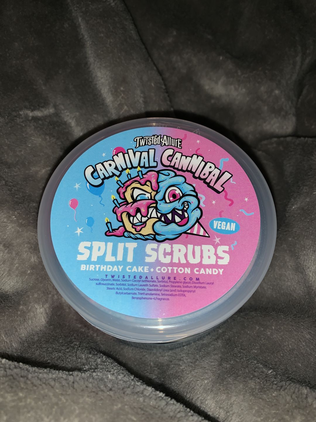 Customer photo review of Carnival Cannibal Split Scrub
