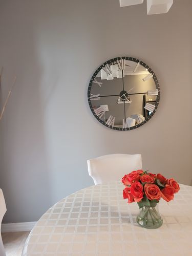 Customer photo review of 31.5" Oversized Rustic Mirrored Clock