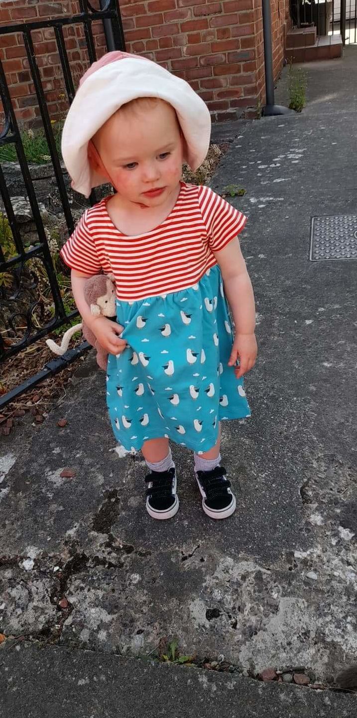 Customer photo review of Summer Seagull Interlock Easy Peasy Dress
