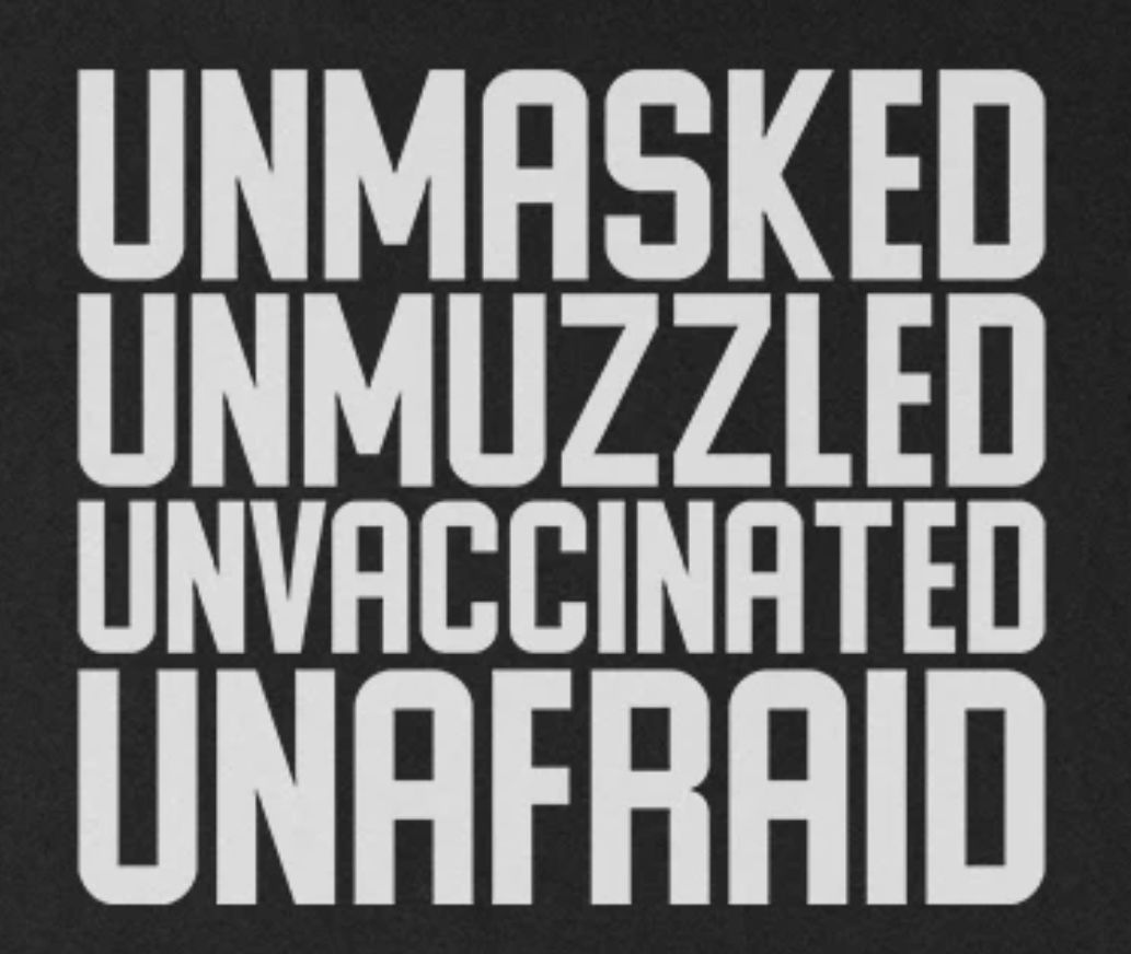Customer photo review of Unmasked Unmuzzled Decal