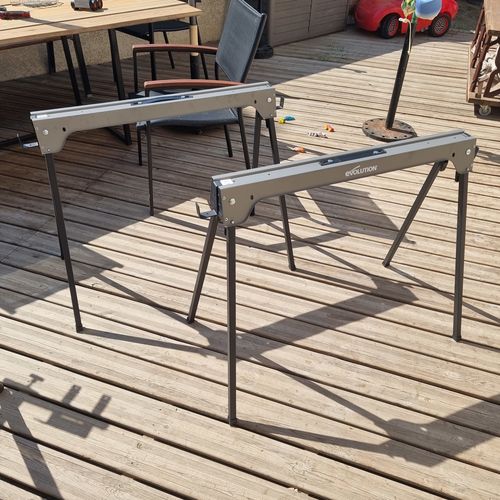 Customer photo review of Kit de 2 tréteaux pliables en métal Evolution