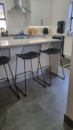 Customer photo review of Nova Kitchen Stool - Metal Frame with seat Cushion