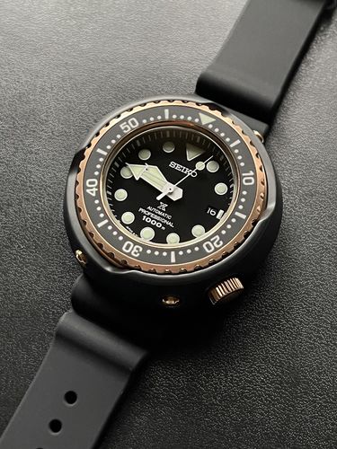 Customer photo review of Seiko Prospex Men's 52mm Titanium & Ceramic Automatic Watch SLA042J