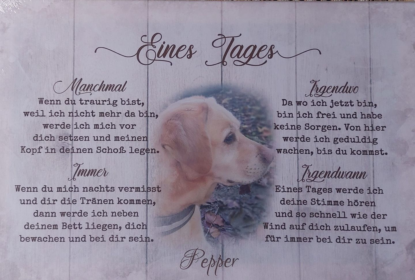 Customer photo review of Eines Tages - Individuelle Leinwand