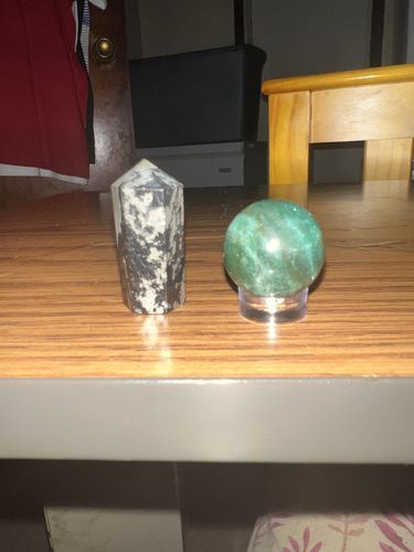 Customer photo review of Green Jade + Pyrite Mini Duo