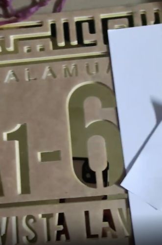 Customer photo review of Modern 3D Premium House Number Plate | Home Signboard