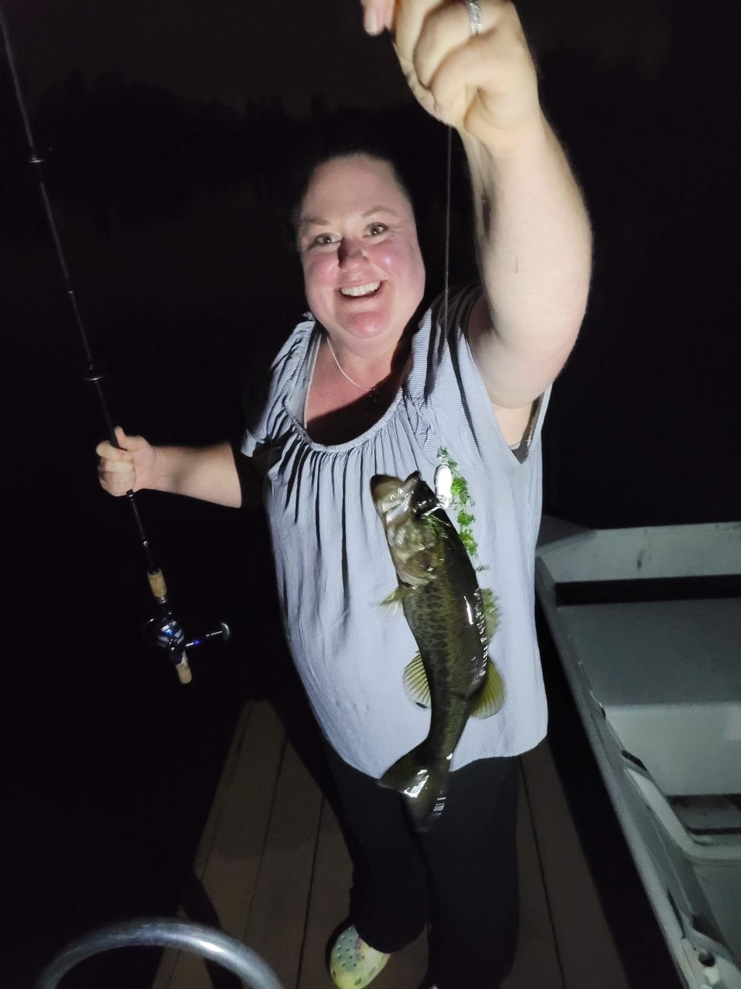 Customer photo review of Swimmax Fishing Lures | Six-Segmented | BKK Hook | Rattling Gurgling | Heavy-Duty Dyneema Fiber | 3 Pcs | For Bass & Trout & Walleye & Crappie