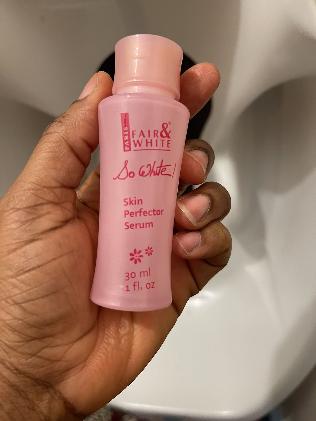 Customer photo review of Fair and White So White Skin Perfector Serum 30ml / 1 fl oz