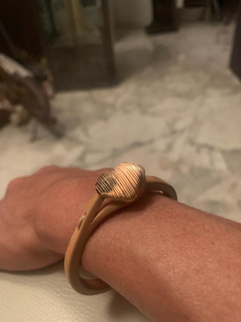 Customer photo review of Bracciale pelle Cuore Mio Oro Rosa Lux Tulsi