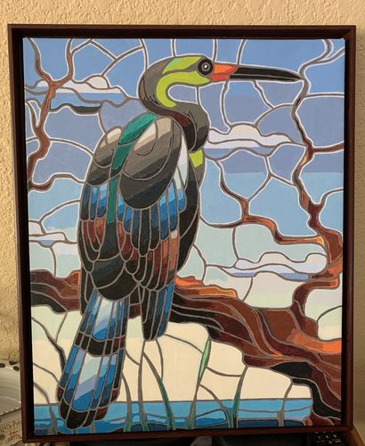 Customer photo review of Grey Heron - Paint by Numbers