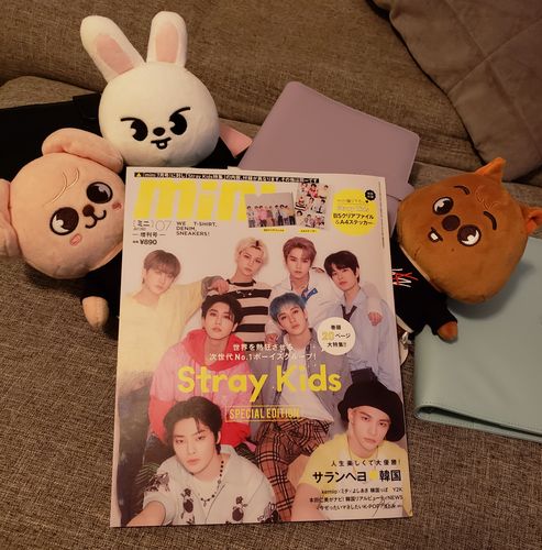 Customer photo review of STRAY KIDS on cover of mini Magazine Japan (July 2022 Issue)