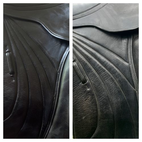 Customer photo review of Clyde’s Leather Recoloring Balm
