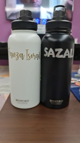 Customer photo review of Ace Bottle Black/White 950ml (32oz) 2-Pack Bundle