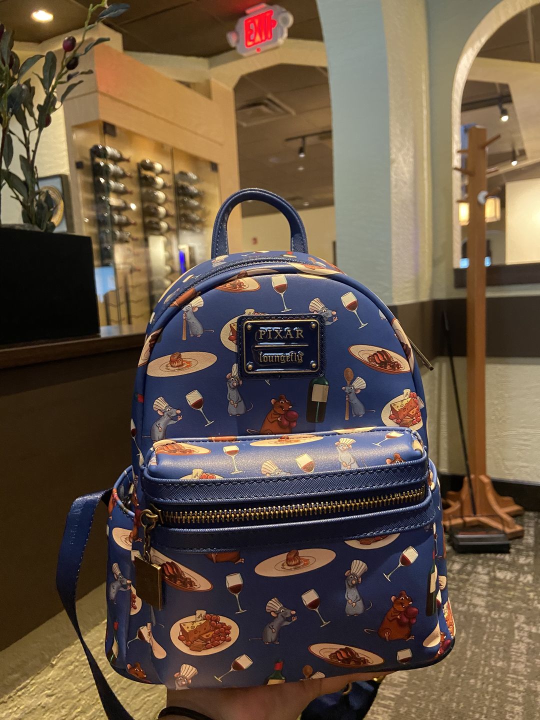 Customer photo review of 707 Street Exclusive -  Loungefly Disney Pixar Ratatouille Allover Print Mini Backpack