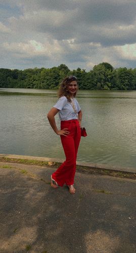 Customer photo review of Beverly Pants  Red