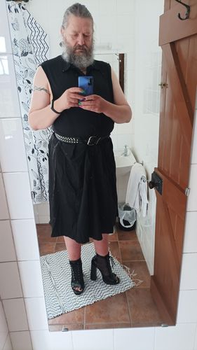 Customer photo review of Men's Sleeveless Lapel British Style Dress SKUJ14286