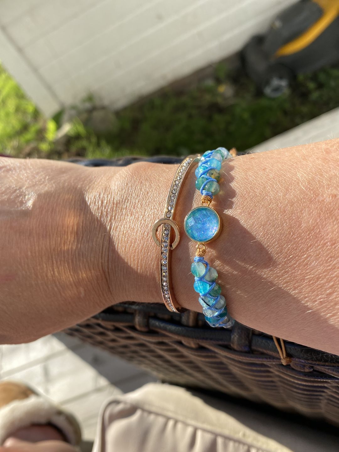Customer photo review of Aqua Pura Opal Protection Bracelet