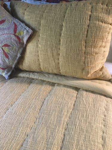 Customer photo review of Sol Natural Dyed Standard Sham Set in Marigold by Like a Lion™