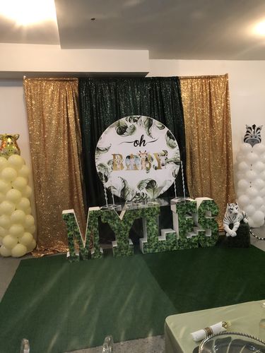 Customer photo review of Party & Hoop Balloon Circle Loop Flower Arch Photo Booth Backdrop Stand