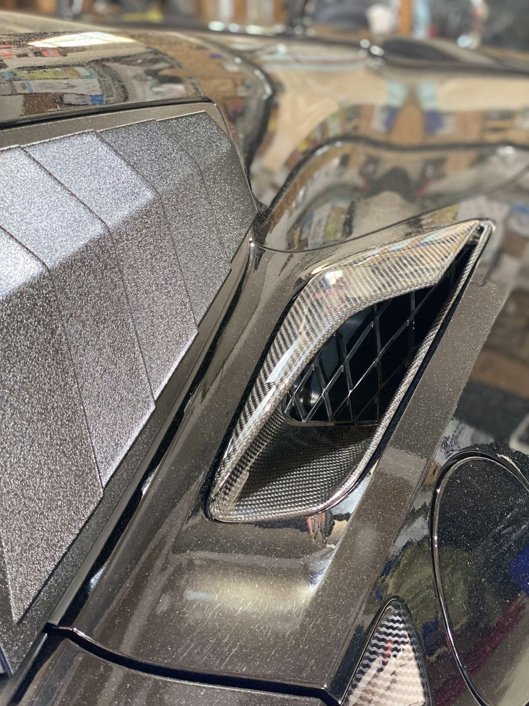 Customer photo review of Corvette C7 Carbon Fiber Rear Quarter Intake Vents