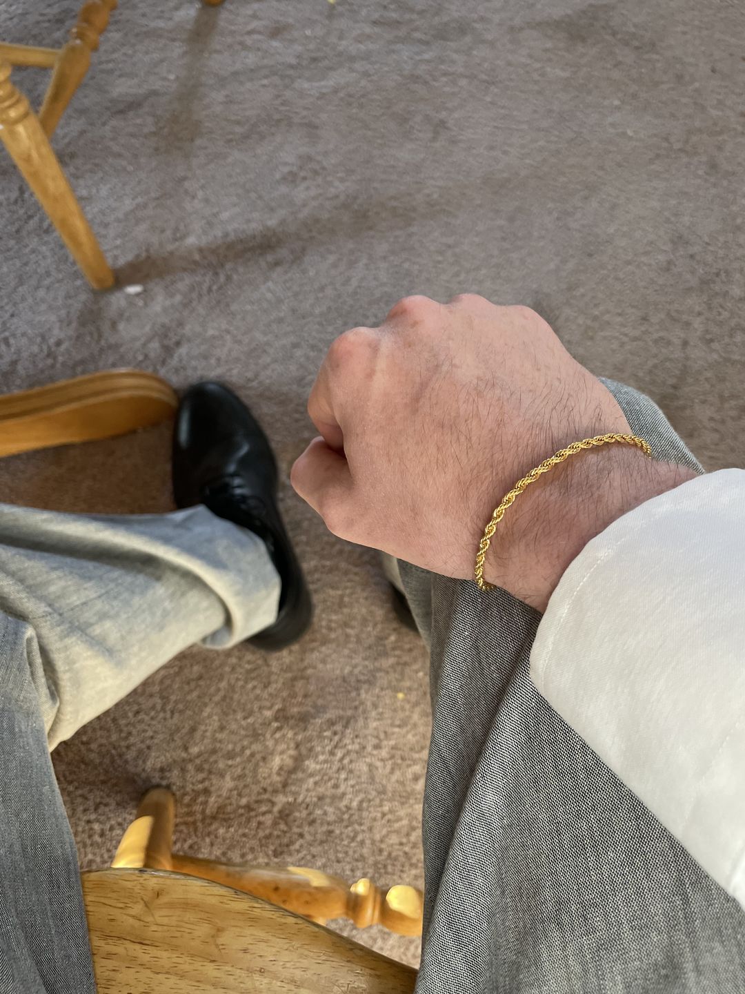Customer photo review of CLEAN ROPE BRACELET. - 3MM 18K GOLD