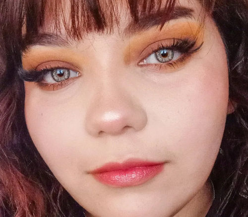 Customer photo review of Cocktail Vodka Lime Colored Contact Lenses