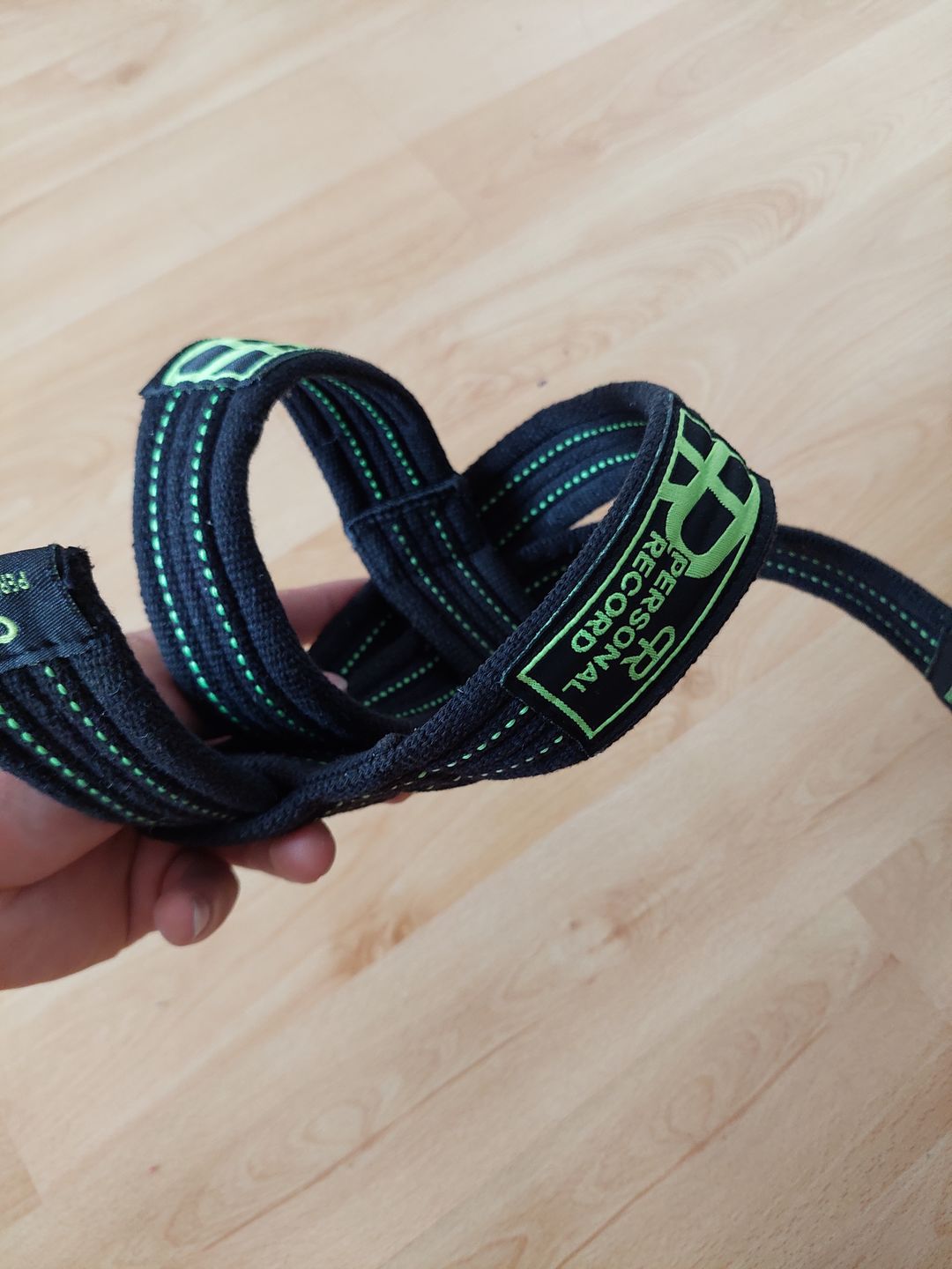 Customer photo review of Personal Record Heavy Duty Premium Straps-PR902- Black/Neon