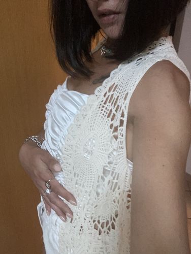 Customer photo review of Gilet uncinetto