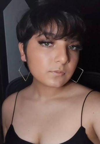 Customer photo review of Butterfly Fairy Green Colored Contact Lenses