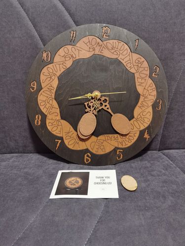 Customer photo review of WEASLEY WALL CLOCK WITH SPOONS