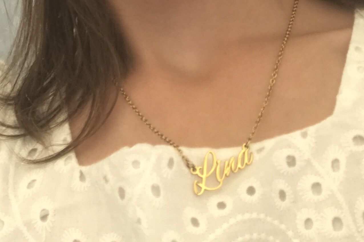 Customer photo review of Collier LOANYA avec gravure de prénom personnalisée