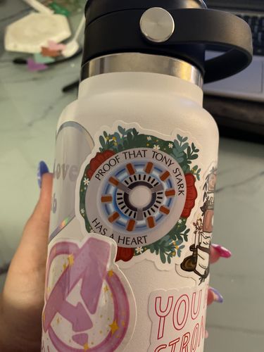 Customer photo review of Arc Reactor Heart Sticker
