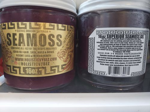 Customer photo review of Electric Dragon Sea Moss Gel Trio