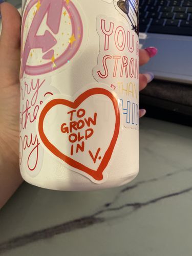 Customer photo review of To Grow Old In Sticker