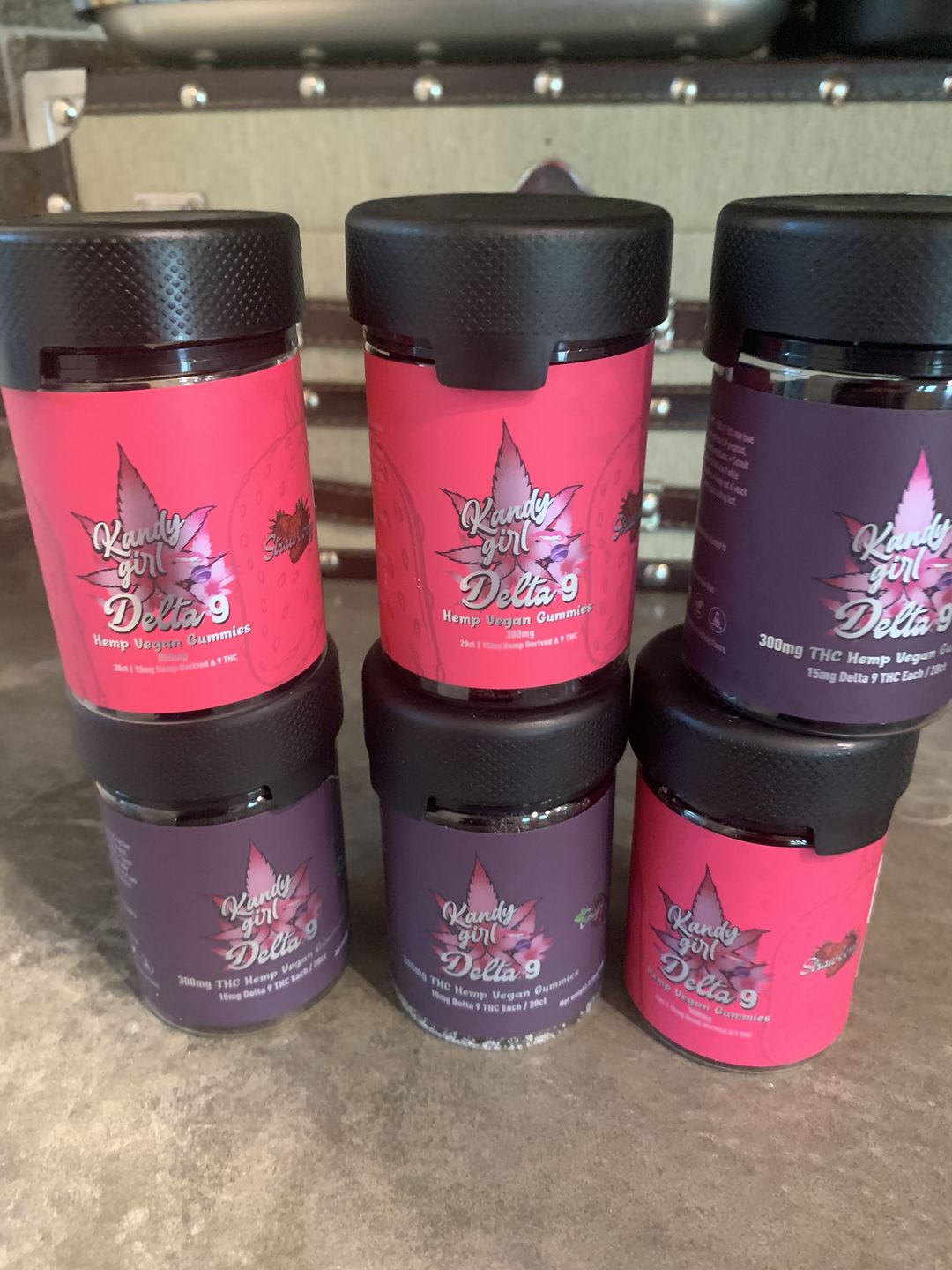 Customer photo review of Delta 9 THC Gummy Vegan 6 Bottle Bundle (Strawberry + Grape) (1500mg THC Total)