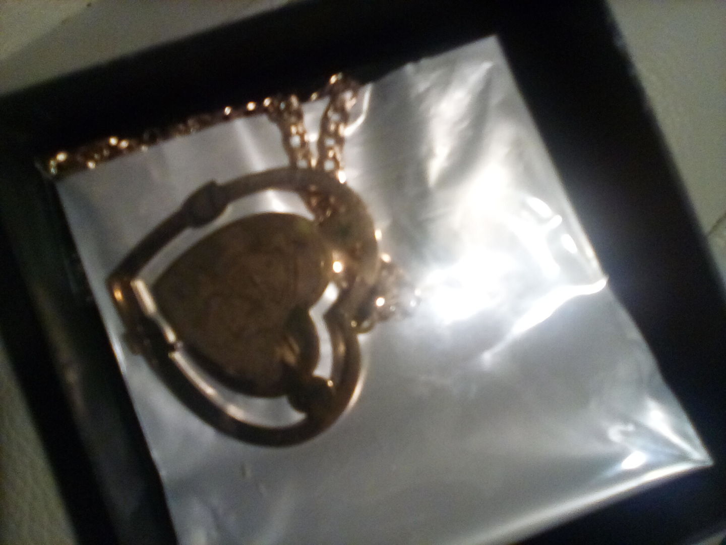 Customer photo review of Photo Engraved Heart Necklace