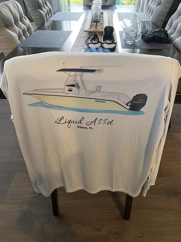 Customer photo review of Dri-Fit Custom Boat Shirts (Front & Back)