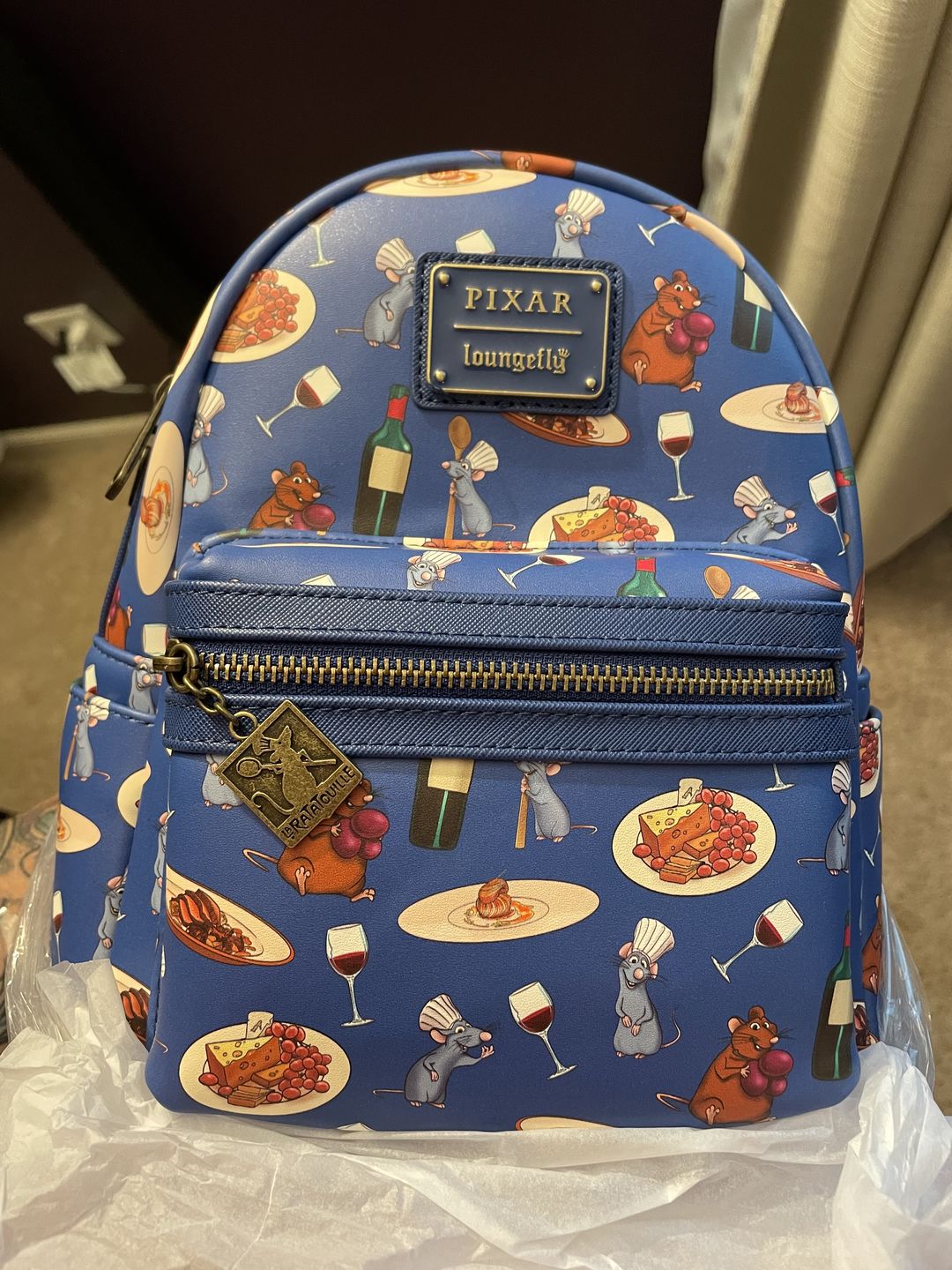 Customer photo review of 707 Street Exclusive -  Loungefly Disney Pixar Ratatouille Allover Print Mini Backpack