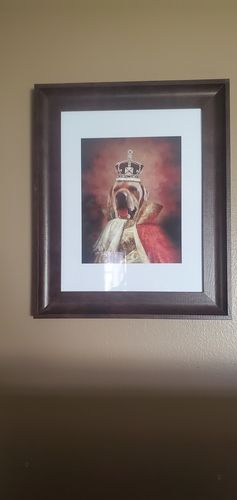 Customer photo review of The King - Custom Vintage Pet Portrait