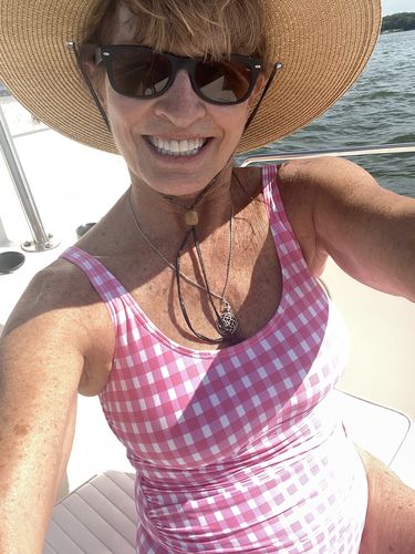 Customer photo review of Anne Cole - Scoop Neck Shirred One Piece Swimsuit