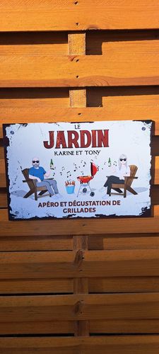 Customer photo review of Notre coin Barbecue - Extérieur - Pancarte de porte