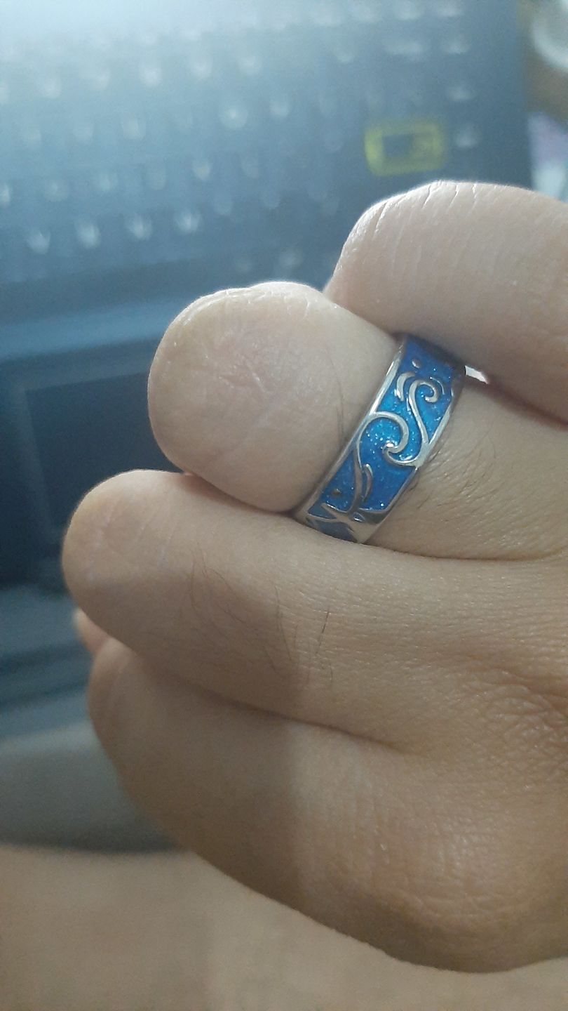 Customer photo review of Van Gogh The Starry Night Couple Rings