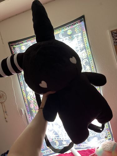 Customer photo review of Rabbit Plush Backpack 24" (BLACK)