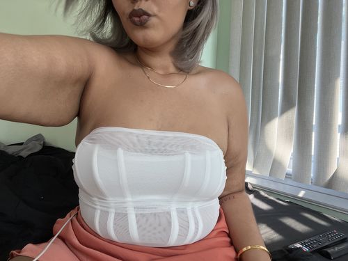Customer photo review of Tinkerbell Corset Top (WHITE)