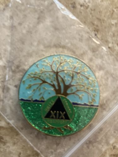 Customer photo review of 1 to 60 Year Tree of Life Specialty AA Recovery Medallion - Tri-Plated Chip/Coin