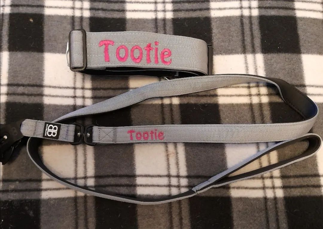 Customer photo review of 1.4m Swivel Combat Lead | Neoprene Lined, Secure Rated Clip with Soft Handle - Metal Grey