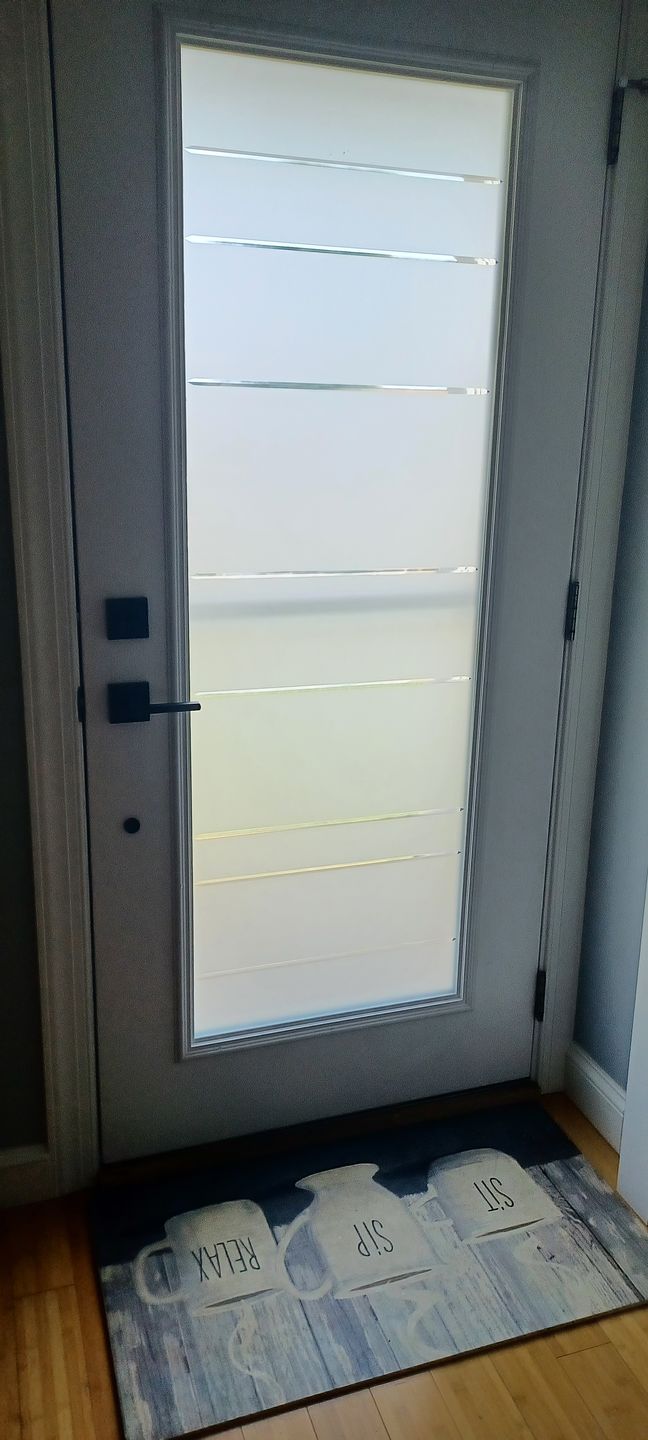 Customer photo review of Clean Lines Glass and Frame Kit (Full Lite 22" x 64" Glass Size)