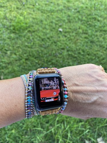 Customer photo review of Apple Watch Wrap Hämatit und Herz